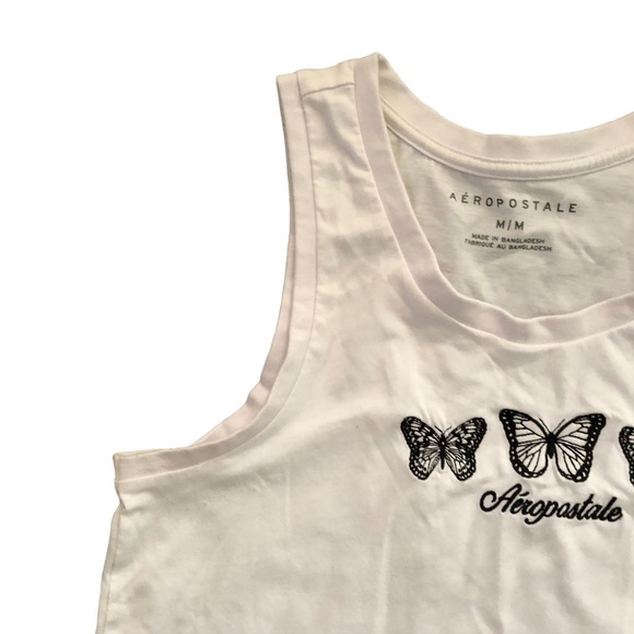 AEROPOSTALES Butterfly white tank top - Picture 3 of 7